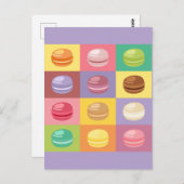 Cute Pastel Macaron Pop Art Briefkaart (Voorkant / Achterkant)