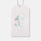 Cute Pastel Merry Kerstry Gepersonaliseerd Name Gn Cadeaulabel (Voorkant)