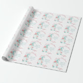Cute Pastel Merry Kerstry Gepersonaliseerd Name Gn Cadeaupapier (Uitgerold)