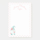 Cute Pastel Merry Kerstry Gepersonaliseerd Name Gn Post-it® Notes (Voorkant)