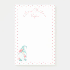Cute Pastel Merry Kerstry Gepersonaliseerd Name Gn Post-it® Notes