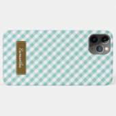Cute Pastel Mint Gingham Pattern Case-Mate iPhone Case (Achterkant (horizontaal))