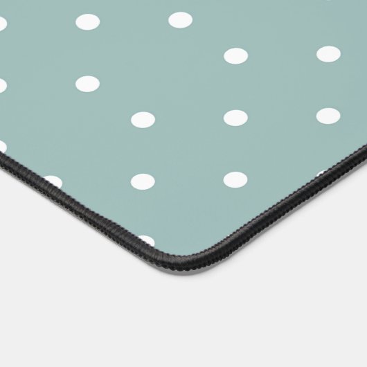 Cute Pastel Mint Green With White Polka Dot Spots  Bureaumat (Hoek)