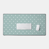 Cute Pastel Mint Green With White Polka Dot Spots  Bureaumat (Keyboard & Muis)