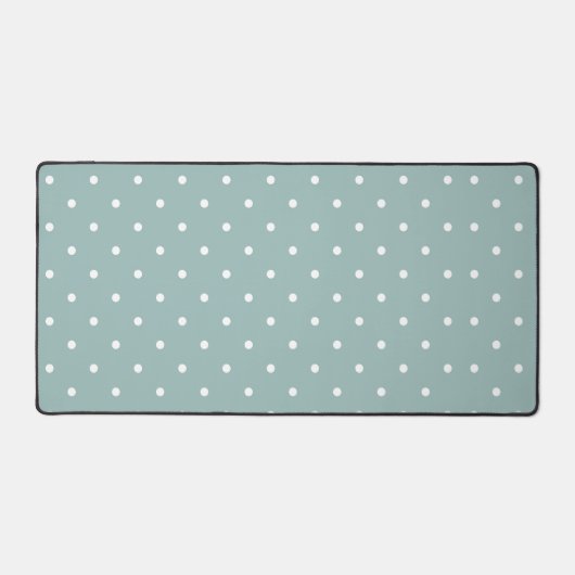 Cute Pastel Mint Green With White Polka Dot Spots  Bureaumat (Voorkant)
