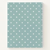 Cute Pastel Mint Green With White Polka Dot Spots Notitieboek (Achterkant)