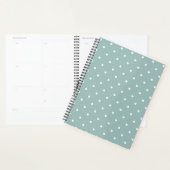Cute Pastel Mint Green With White Polka Dot Spots  Planner (Display)