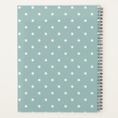 Cute Pastel Mint Green With White Polka Dot Spots  Planner (Achterkant)