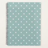 Cute Pastel Mint Green With White Polka Dot Spots  Planner (Voorkant)