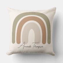 Cute pastel monogrammed regenboogroze scriptnaam