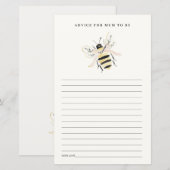 Cute Pastel Mum To Bee Advice For Mum Baby Shower (Voorkant / Achterkant)