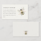 Cute Pastel Mum To Bee Display Shower Baby Shower Informatiekaartje (Voorkant / Achterkant)