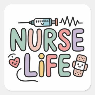 Cute Pastel Nurse Life Sticker – Kawaii Medical