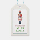 Cute Pastel Nutcracker Christmas  Ornament  Cadeaulabel (Voorkant)