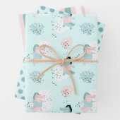 Cute Pastel Oerwoud Alligators Verpakkingspapierse Inpakpapier Vel (In situ)