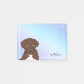 Cute Pastel Ombre Red Bi Aussie Name Post-it Notes (Voorkant)
