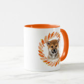 Cute Pastel Orange Shiba Inu | Custom Christmas Mok (Voorkant rechts)