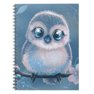 Cute Pastel Owl Art Notebook Notitieboek