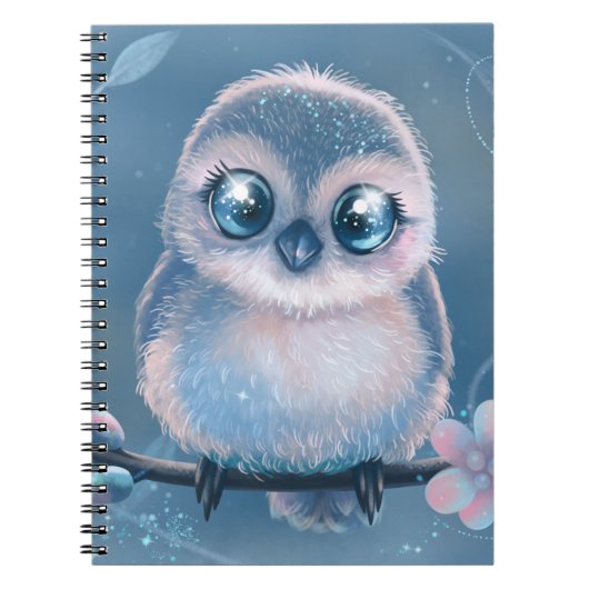 Cute Pastel Owl Art Notebook Notitieboek (Voorkant)