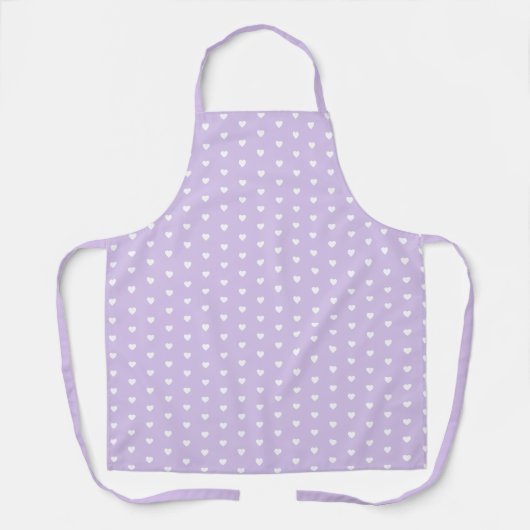 Cute Pastel Paars Heart Pattern Baker Schort (Voorkant)