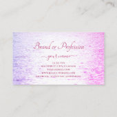 Cute Pastel Paars Pink Ocean Sunset Reflection Visitekaartje (Achterkant)
