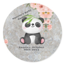 Cute Pastel Pandan en Roze Bloem Bloemendesign