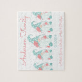 Cute Pastel Persoonlijk kerstcadeau Elf Legpuzzel (Verticaal)