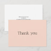 Cute Pastel Perzik Typografie Swash Bedankkaart (Voorkant / Achterkant)