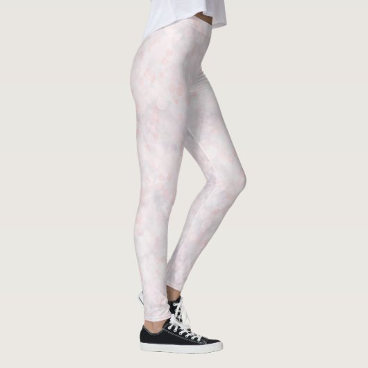 Cute Pastel Pink Bokeh Leggings (Rechts)