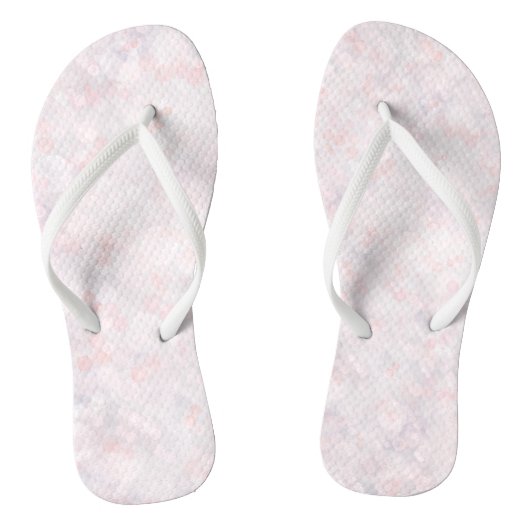 Cute Pastel Pink Bokeh Teenslippers (Voetbed)