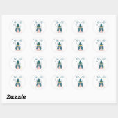 Cute Pastel Pink Bugs Girl Ronde Sticker (Vel)