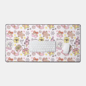 Cute Pastel Pink Christmas Ornaments Pattern Bureaumat (Keyboard & Muis)