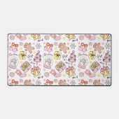 Cute Pastel Pink Christmas Ornaments Pattern Bureaumat (Voorkant)