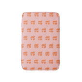 Cute Pastel Pink Coral Monogram Patroon Badmat (Voorkant Verticaal)