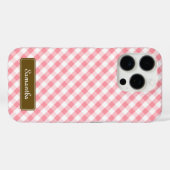 Cute Pastel Pink Gingham Pattern Case-Mate iPhone Case (Achterkant (horizontaal))