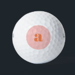 Cute Pastel Pink Oranje Monogram Retro Lettering Golfballen<br><div class="desc">Deze stijlvolle golfballen zijn voorzien van je monogram in koraal op een pastelroze achtergrond in retrolettering. Geweldig cadeauidee!</div>
