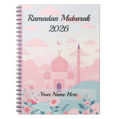 Cute Pastel Pink Ramadan Notitieboek (Voorkant)