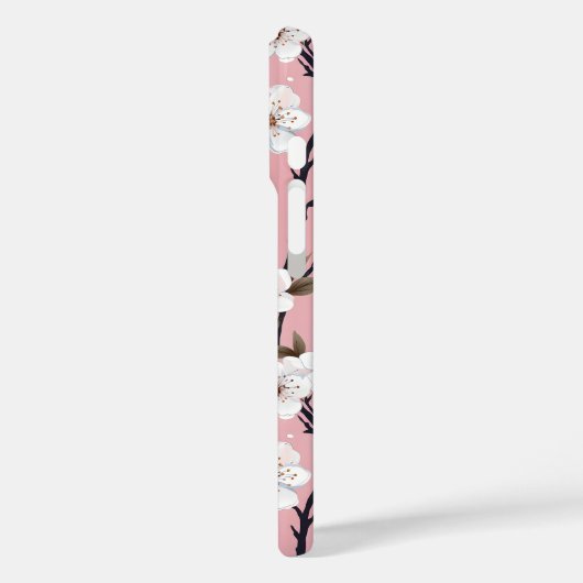 Cute Pastel Pink White Sakura Tree Branch Asian Case-Mate iPhone Case (Achterkant / Links)