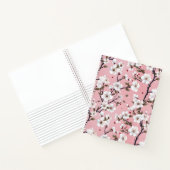 Cute Pastel Pink White Sakura Tree Branch Asian Notitieboek (Binnen)