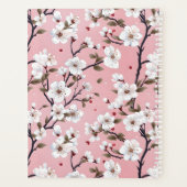 Cute Pastel Pink White Sakura Tree Branch Asian Planner (Achterkant)