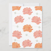 Cute Pastel Pioenrozen Baby Meisje 1e Verjaardagsf Kaart (Achterkant)