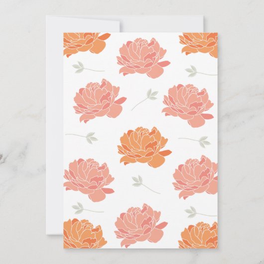 Cute Pastel Pioenrozen Baby Meisje 1e Verjaardagsf Kaart (Achterkant)