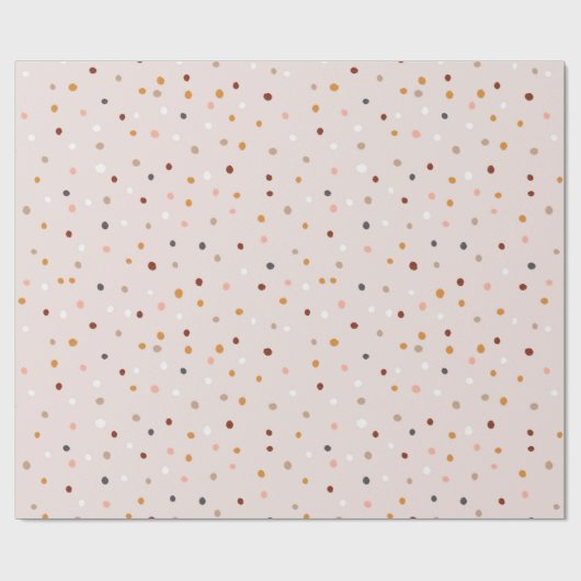 Cute Pastel polka dot Cadeaupapier (Vlak)