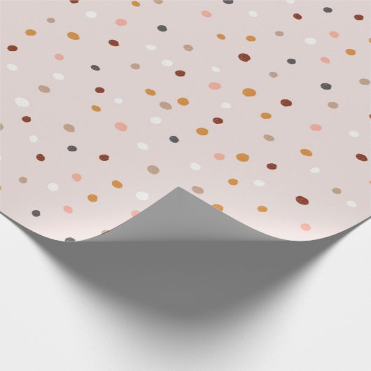 Cute Pastel polka dot Cadeaupapier (Hoek)