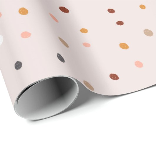 Cute Pastel polka dot Cadeaupapier (Rol Hoek)