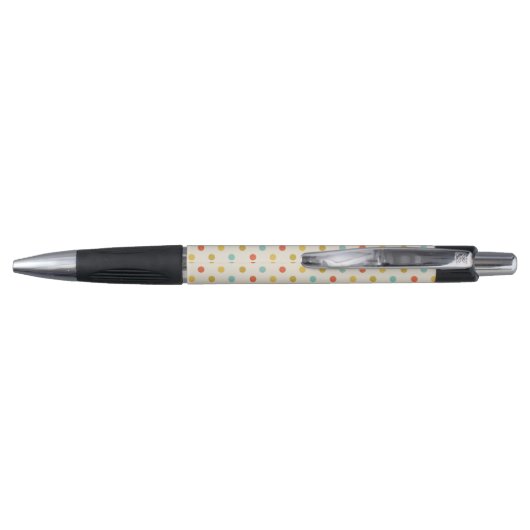 Cute Pastel Polka Dot gepersonaliseerd Pen (Achterkant)
