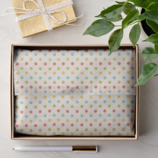 Cute Pastel Polka Dot Pattern Tissuepapier (Geschenk)