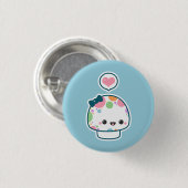 Cute Pastel Polka Dotted Mushroom Ronde Button 3,2 Cm (Voorkant /achterkant)