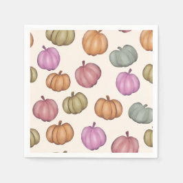 Cute Pastel Pompoen Pastel Patroon Feestje Servet