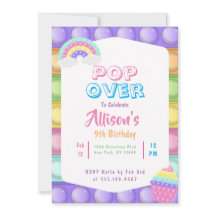 Cute Pastel Pop It Fidget Girls Birthday